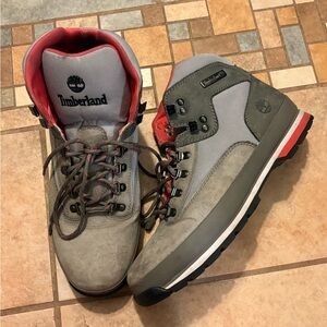 Timberland Euro Hiker Grey Pink Nubuck ReBOTL Boots A2JFP Size 12 Men’s